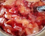 A picture of step 2 of Aloo bukhara n keri juice.