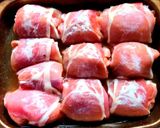 A picture of step 5 of Chicken rolls with cheese, in bacon.