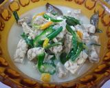 Foto langkah ke 5 dari resep Jangan ndeso tempe lombok ijo kuah santan.