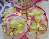 A picture of step 6 of Avocado Toast with Dragon fruit flavour.