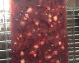 A picture of step 2 of Rhubarb, apple and berry crumble.