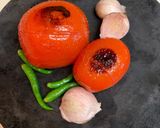 A picture of step 1 of Bihar ki famous Roasted Tomato chutney.