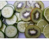 Hình bước làm 1 của món #Detox 3 - giảm đầy hơi, trẻ hóa cơ thể [Kiwi, Dưa chuột]