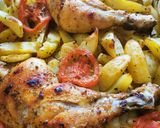 Csirkecomb, vele sült burgonyával🥔🍗 recept fázis 3 fotója