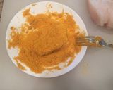 A picture of step 2 of Paleo baked fish fingers - kid friendly.