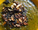 A picture of step 2 of Spinach curry.