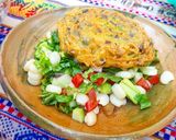 A picture of step 8 of Noodle Fritter with Mixed Corn Salad.
