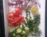 A picture of step 1 of Peanuts chaat.