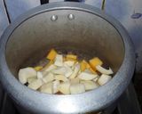 A picture of step 1 of Mixed Fruit Jam.