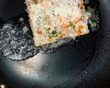A picture of step 3 of Chessey bread sandwich.