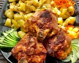 Fokhagymás Sült Csirkecombok recept fázis 3 fotója