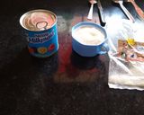 A picture of step 1 of Coconut laddu.