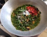 A picture of step 3 of Green Cowpea Beans - Brinjal Sabzi.