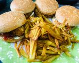 A picture of step 6 of Zinger burger.