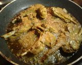 A picture of step 6 of Tandori chops.