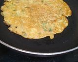 A picture of step 4 of Besan chilla.