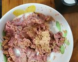 A picture of step 2 of Mom's Ham Balls.