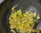 A picture of step 3 of Ridge gourd (turai) bhaji.