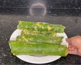 A picture of step 9 of Patra / Alu Vadi.