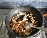 A picture of step 4 of Coconut sooji burfi.