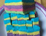 Foto langkah ke 5 dari resep Rainbow Cake Kukus Putih Telur.