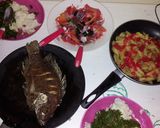 A picture of step 5 of Ugali, Kales, Fried Fish, and Carrot chatni.