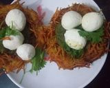 A picture of step 4 of Aloo paneer bird nest.