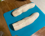 A picture of step 1 of “Cuban” Style Cassava.