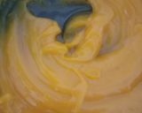 A picture of step 5 of Custard Powder Halwa cake mango flavour.
