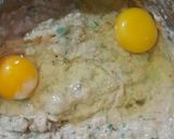 A picture of step 2 of Bottle guard pancake.[leftover vegetable].