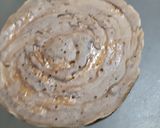 A picture of step 3 of Chocolate crepe cake.