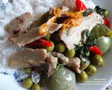 รูปขั้นตอนการทำที่ 7 ของ ขนมจีนแกงเขียวหวานหมูย่าง