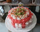 Foto langkah ke 14 dari resep Birthday cake for baby (Smash cake 1st birthday).