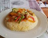 Foto del paso 5 de la receta Corona de cous cous con verduras al estilo marroquí (vegano)