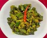 A picture of step 2 of Shorshe Bhindi or Okra in Mustard Paste.