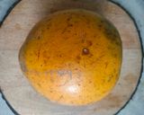 A picture of step 1 of Bael juice.