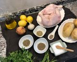 A picture of step 1 of Lemon Chicken Thighs and Drumsticks with Potatoes in Slow Cooker.