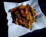 A picture of step 7 of Kurkuri Bhindi fry.