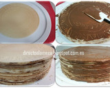 Foto del paso 2 de la receta: Tarta de obleas y crema de cacao