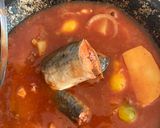 Gambar langkah 7 resipi Sambal Sardin Kentang.