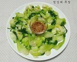 Hình bước làm 4 của món Cải Chíp Trộn Tương Đậu 청경채 무침