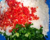 A picture of step 7 of Dambu shinkafa with veg.sauce.