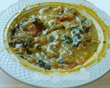 A picture of step 7 of Ravioli (cheese and spinach stuffed Ravioli) Mushroom cream sauce.