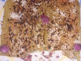 دسر مسقطی زعفرانی با بیسکویت پتی بور