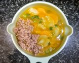 Hình bước làm 3 của món Nui rau củ bí đỏ thịt bò băm cho bé ăn sáng