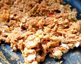 A picture of step 6 of Egg kothu chapati.