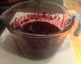 A picture of step 4 of Solid white chocolate pots with blackberry and mint compote.