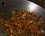 A picture of step 1 of Vegetable Upma.