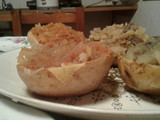 Papa rellena con champignones