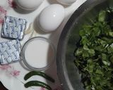 A picture of step 1 of Egg Spinach Muffins.